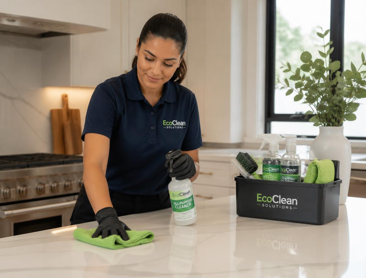 Cleaning professional at work